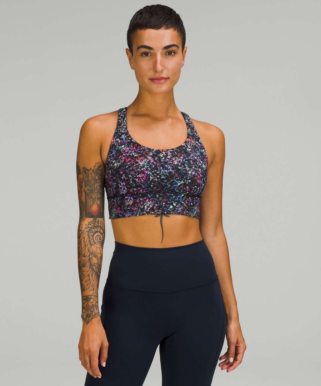 Lululemon Energy Longline Bra *Medium Support, B–D Cups - Floral Spray Multi