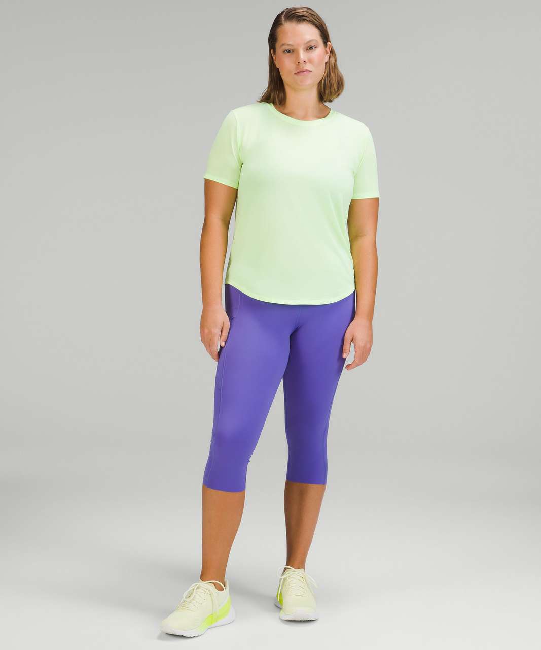 Lululemon High-Neck Running and Training T-Shirt - Lilac Smoke