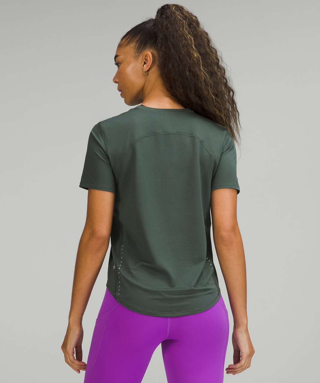 New Lululemon High Neck Running and Training T Shirt Monaco