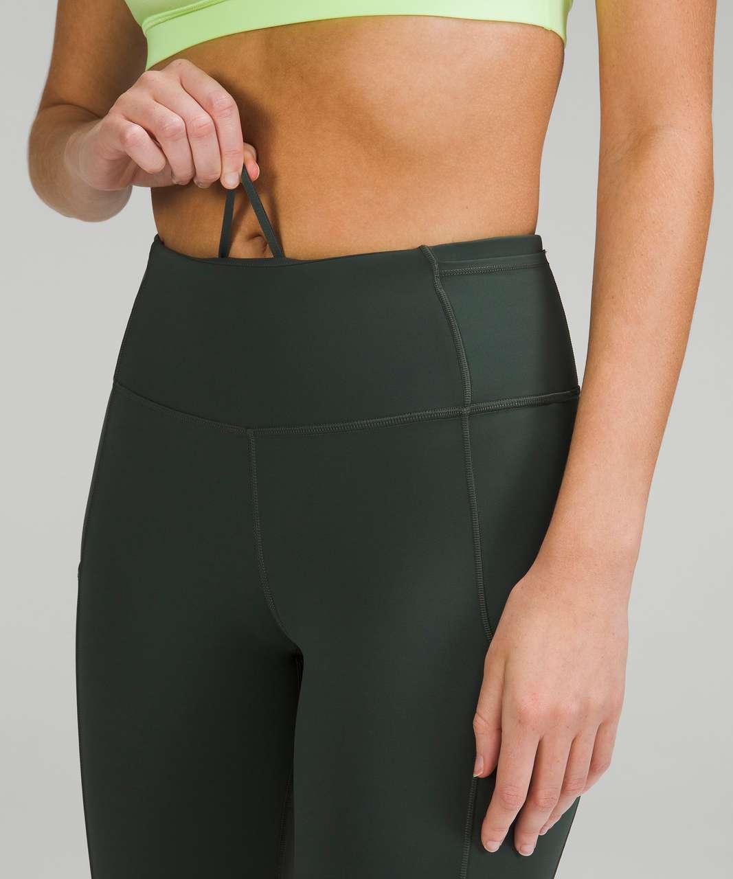 Lululemon Fast and Free High-Rise Crop 19" - Smoked Spruce