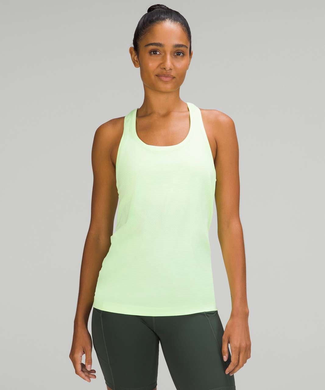 lululemon athletica, Tops, Lululemon Womens Tank Top Size 4 Heather Gray  Black Run Race Swiftly Tech