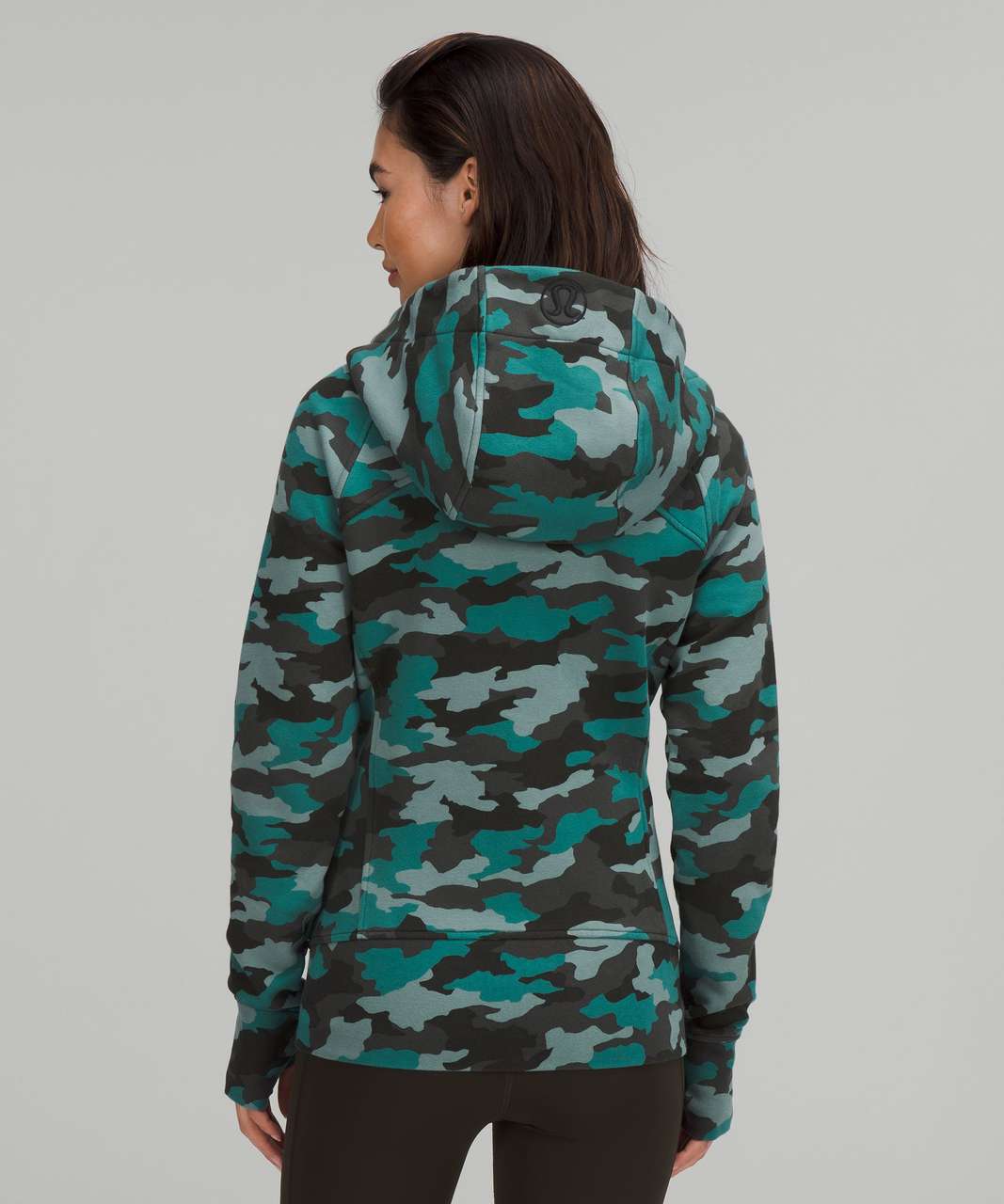 Tops, Lululemon 118 Scuba Hoodie Light Cotton Fleeceheritage 365 Camo  Green Twill 8