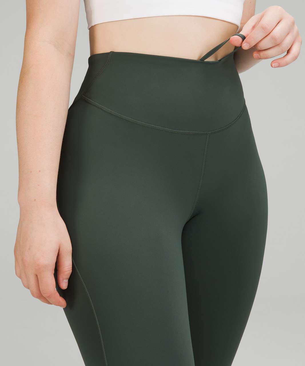 Lululemon Base Pace High-Rise Crop 23 - Smoked Spruce - lulu fanatics