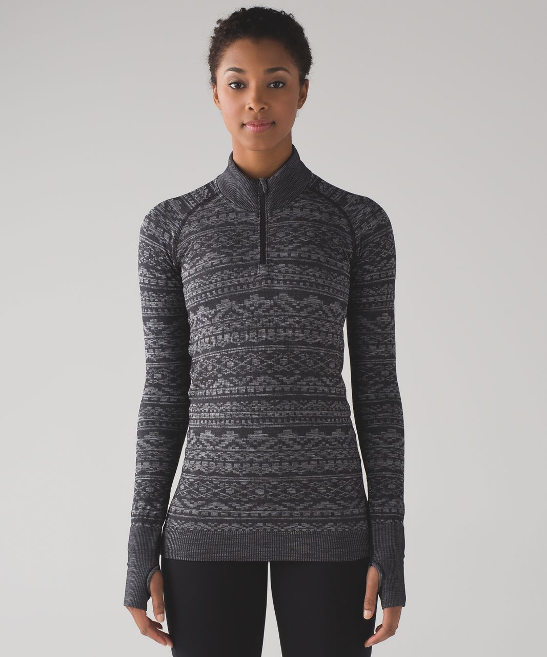 Lululemon Rest Less 1/4 Zip Heathered Black Lulu Fanatics, 41% OFF