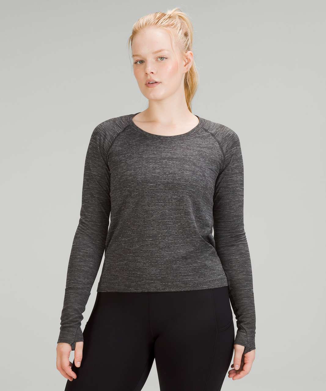 Lululemon Swiftly Tech Long Sleeve Shirt 2.0 *Race Length - Wee Are From Space Graphite Grey