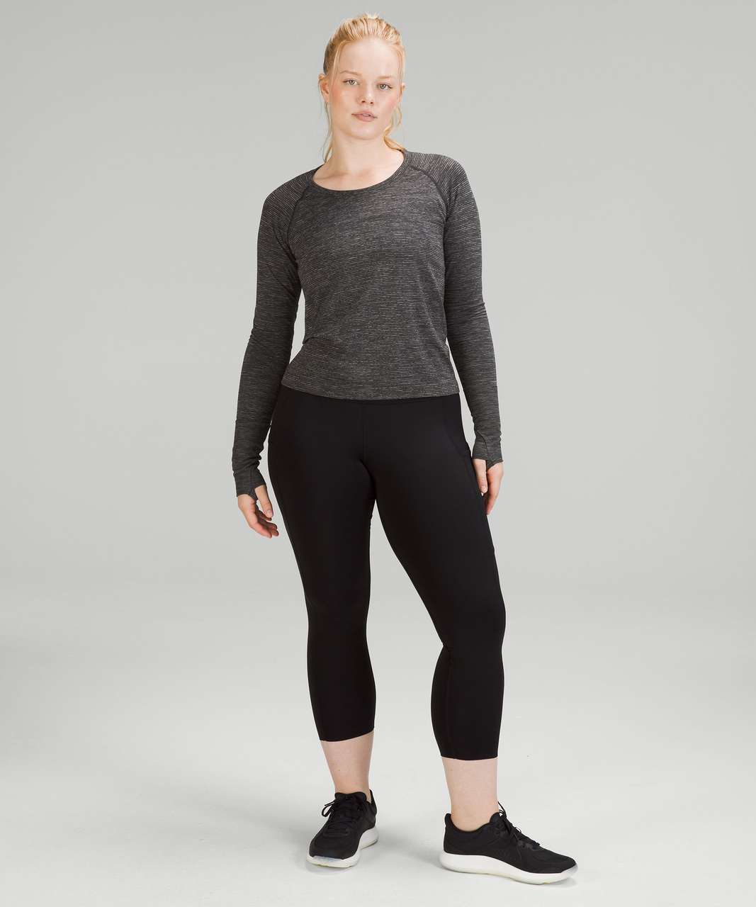 Lululemon Swiftly Tech Long Sleeve - Black Gray Ombré Size 8 - $19 (75% Off  Retail) - From Vivian