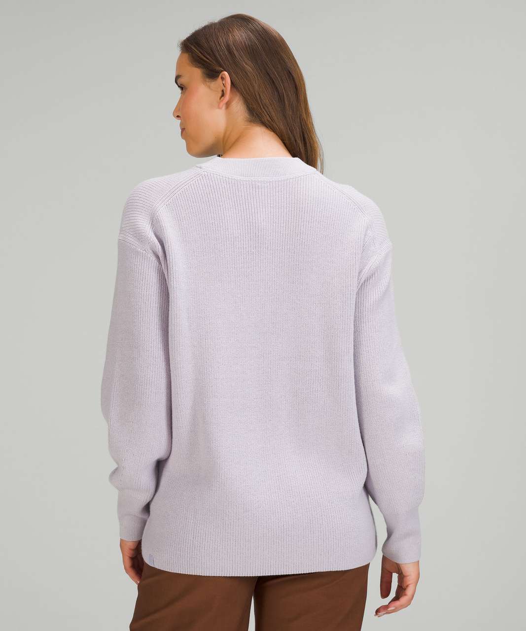 Lululemon Merino Wool-Blend Ribbed Crewneck Sweater - Faint Lavender