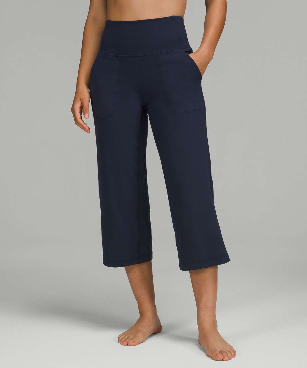 Lululemon Align High-Rise Wide Leg Crop 23 - True Navy - lulu fanatics