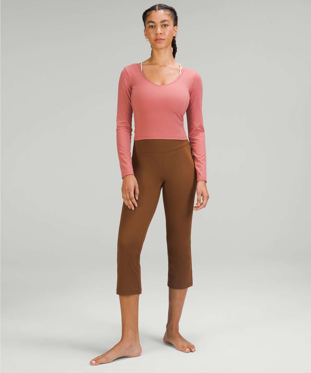 Lululemon Groove Super-High-Rise Crop 23 - Roasted Brown - lulu