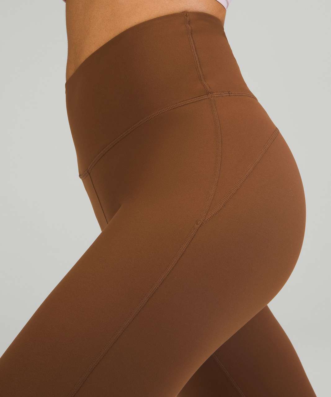 Lululemon Groove Super-High-Rise Crop 23 - Roasted Brown - lulu fanatics