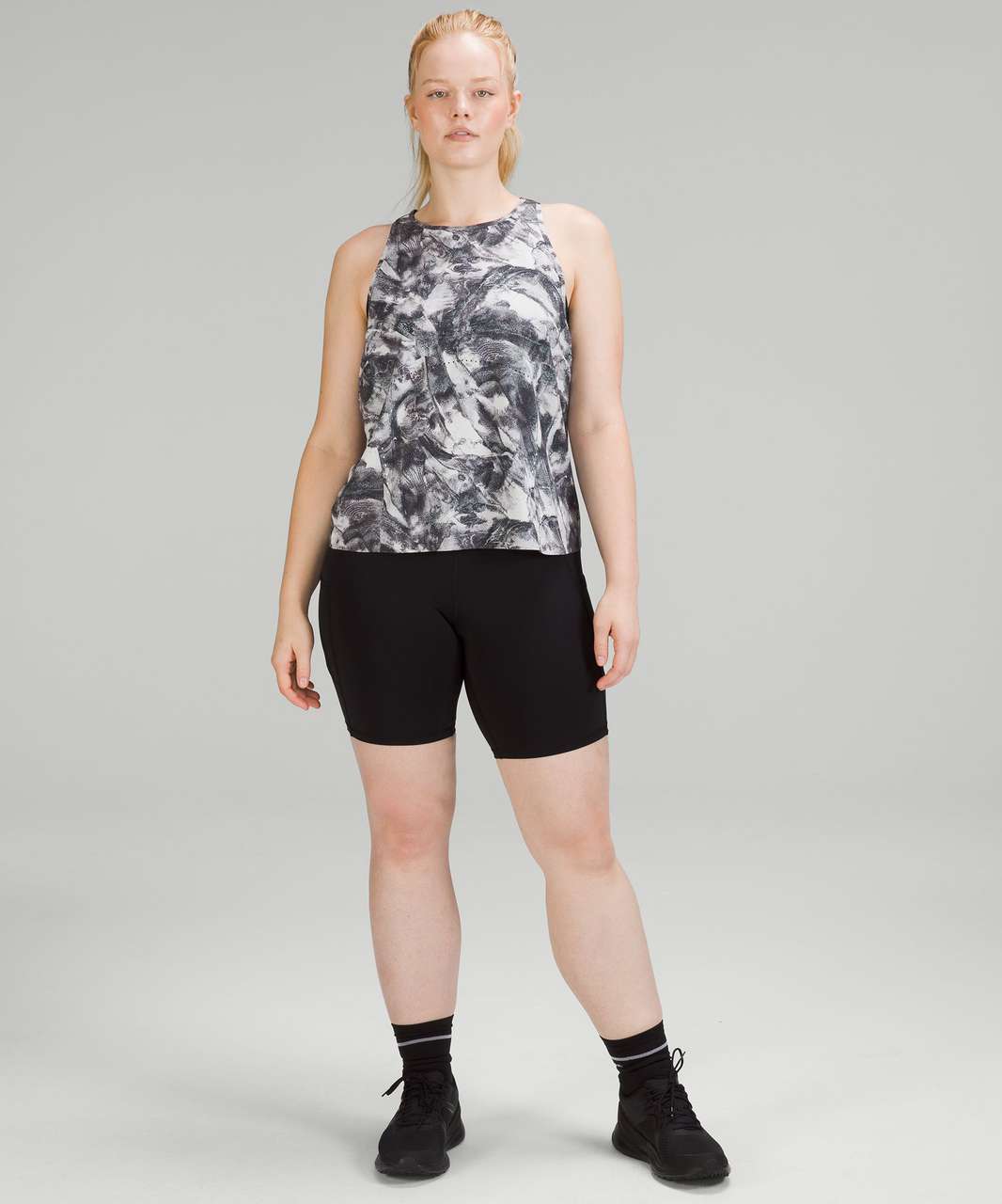 Lululemon Swift Ventilated Racerback Running Tank Top - Take Flight Grey Multi