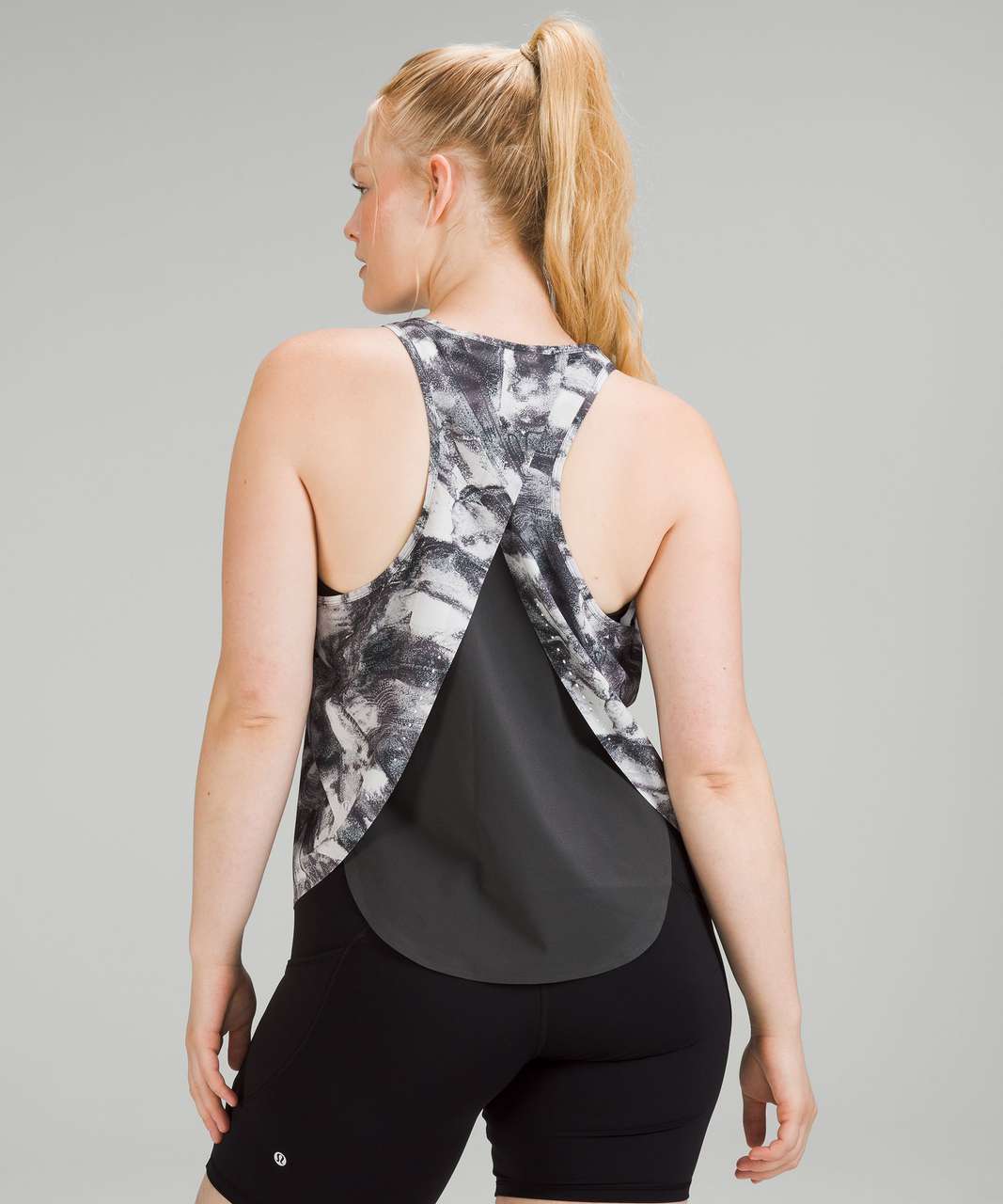 Lululemon Swift Ventilated Racerback Running Tank Top - Take Flight Grey Multi