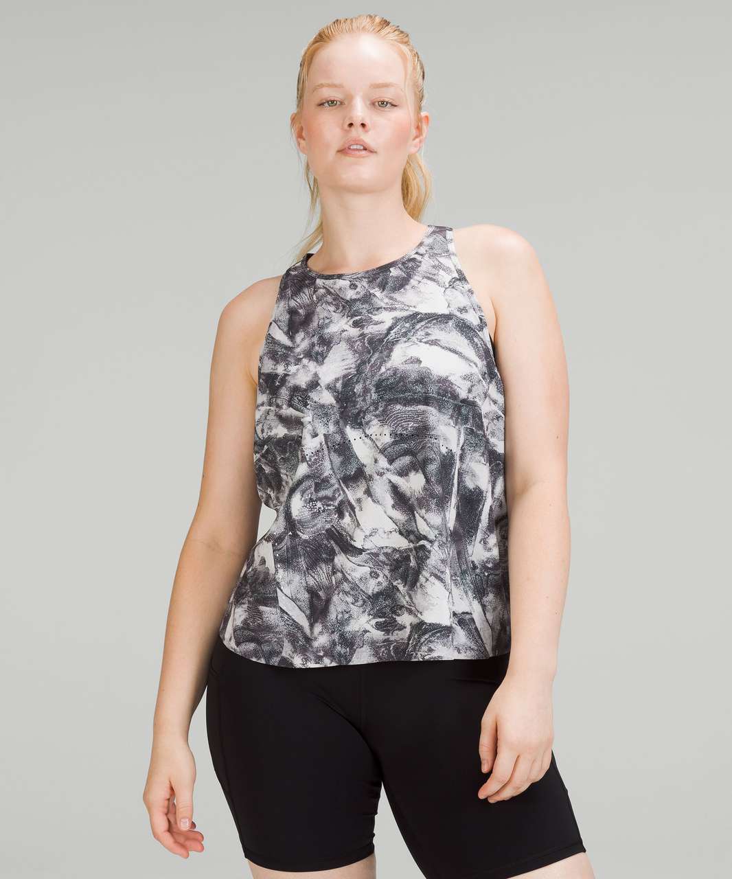 Lululemon Swift Ventilated Racerback Running Tank Top - Take Flight Grey Multi