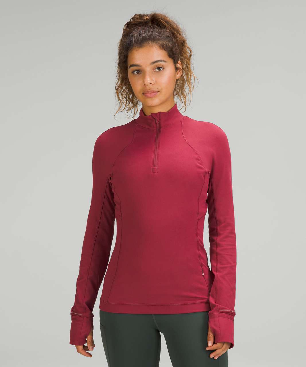 Lululemon Its Rulu Run Half Zip - Mulled Wine - lulu fanatics