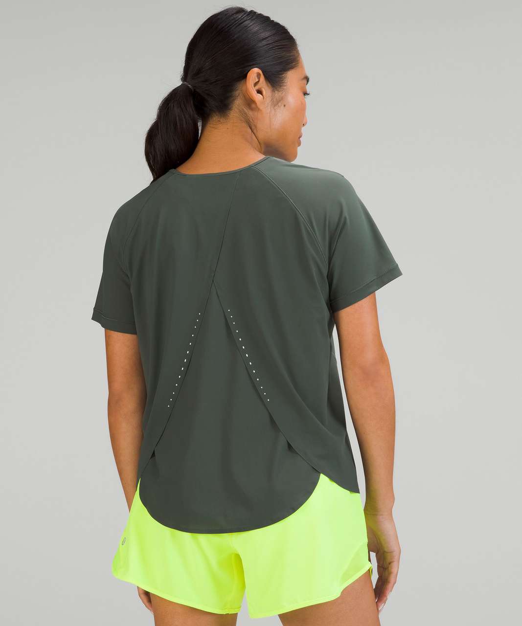 Lululemon UV Protection Running Short Sleeve Shirt - Smoked Spruce