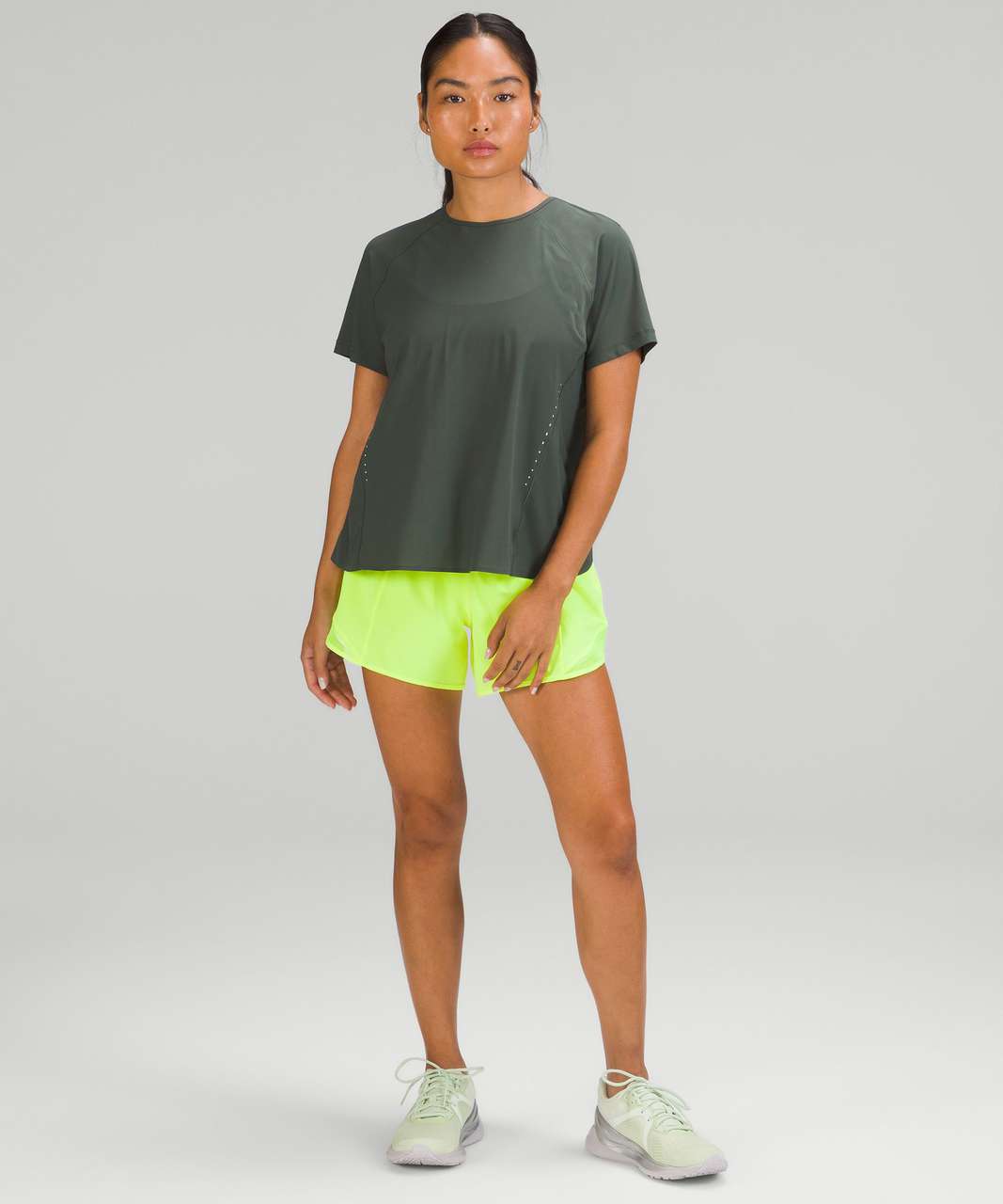 Lululemon UV Protection Running Short Sleeve Shirt - Smoked Spruce