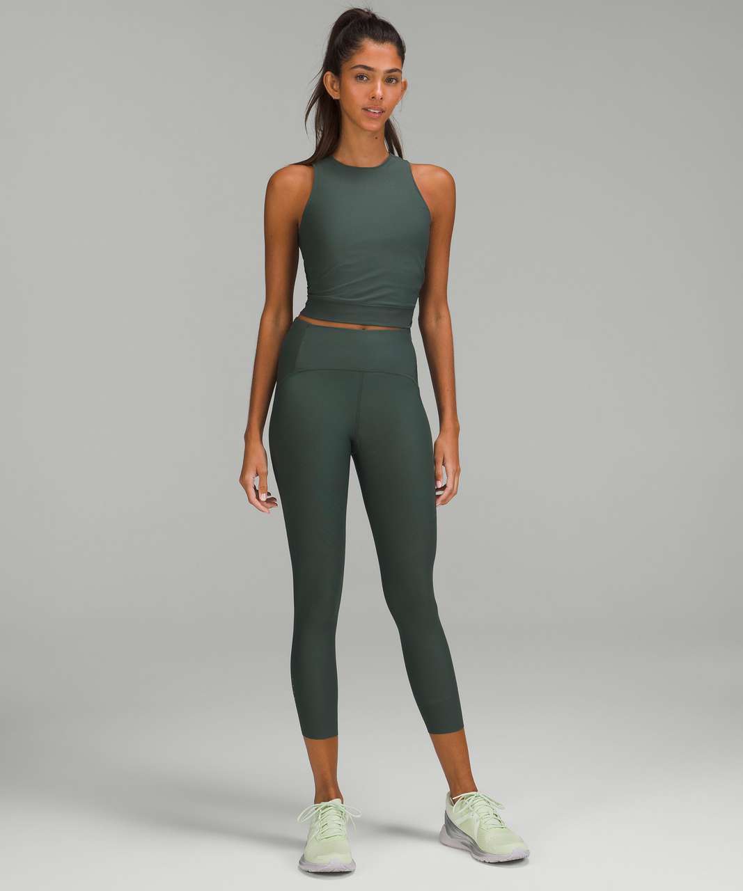 Lululemon SenseKnit High-Rise Running Crop 23" - Smoked Spruce