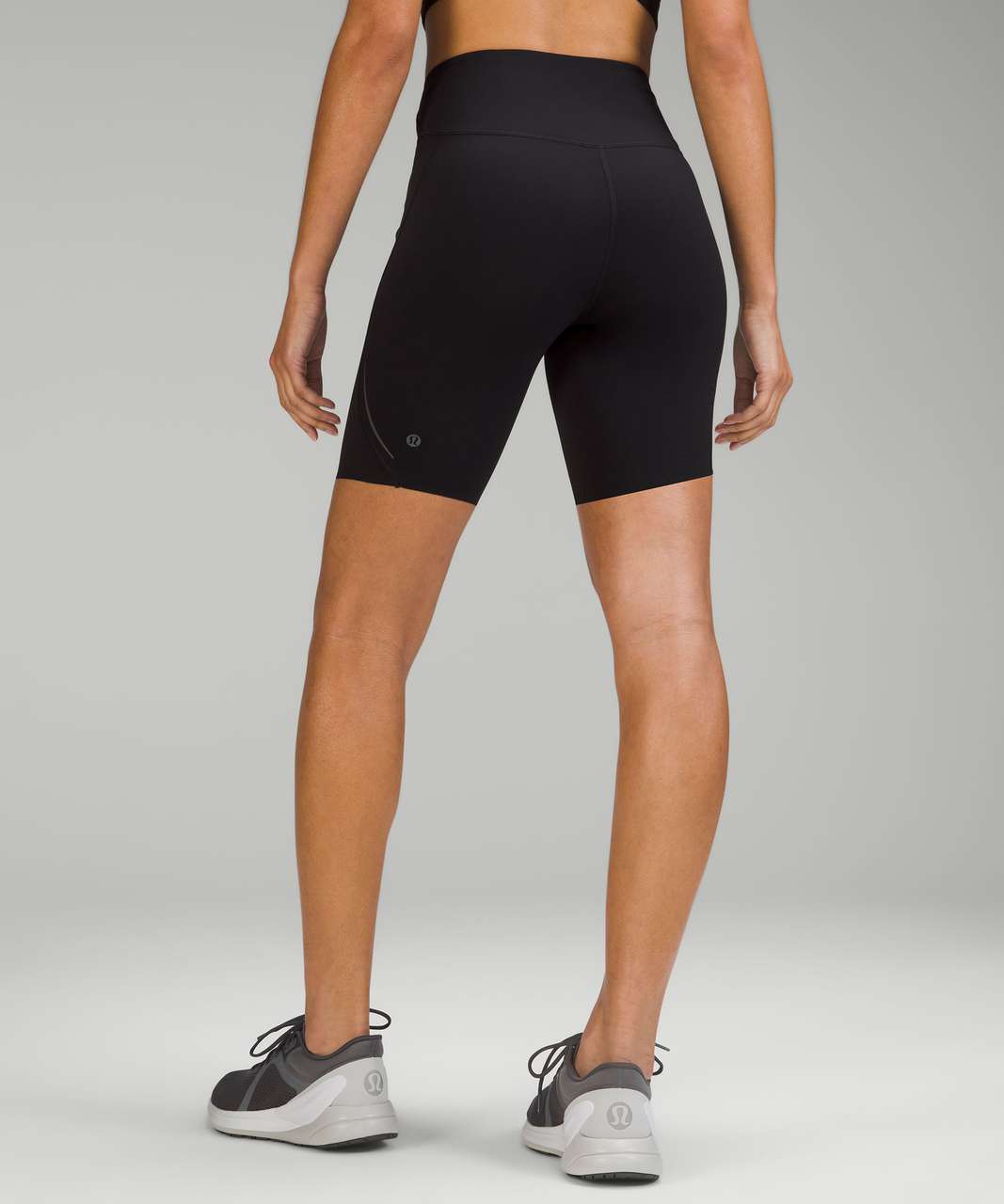 High Rise Bike Shorts Plain Black