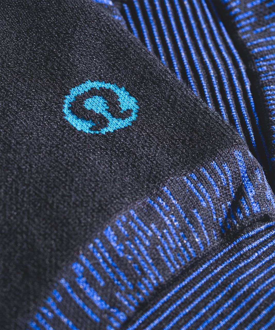 Lululemon High Speed Sock (Silver) - Cerulean Blue / Black / Indian Ocean