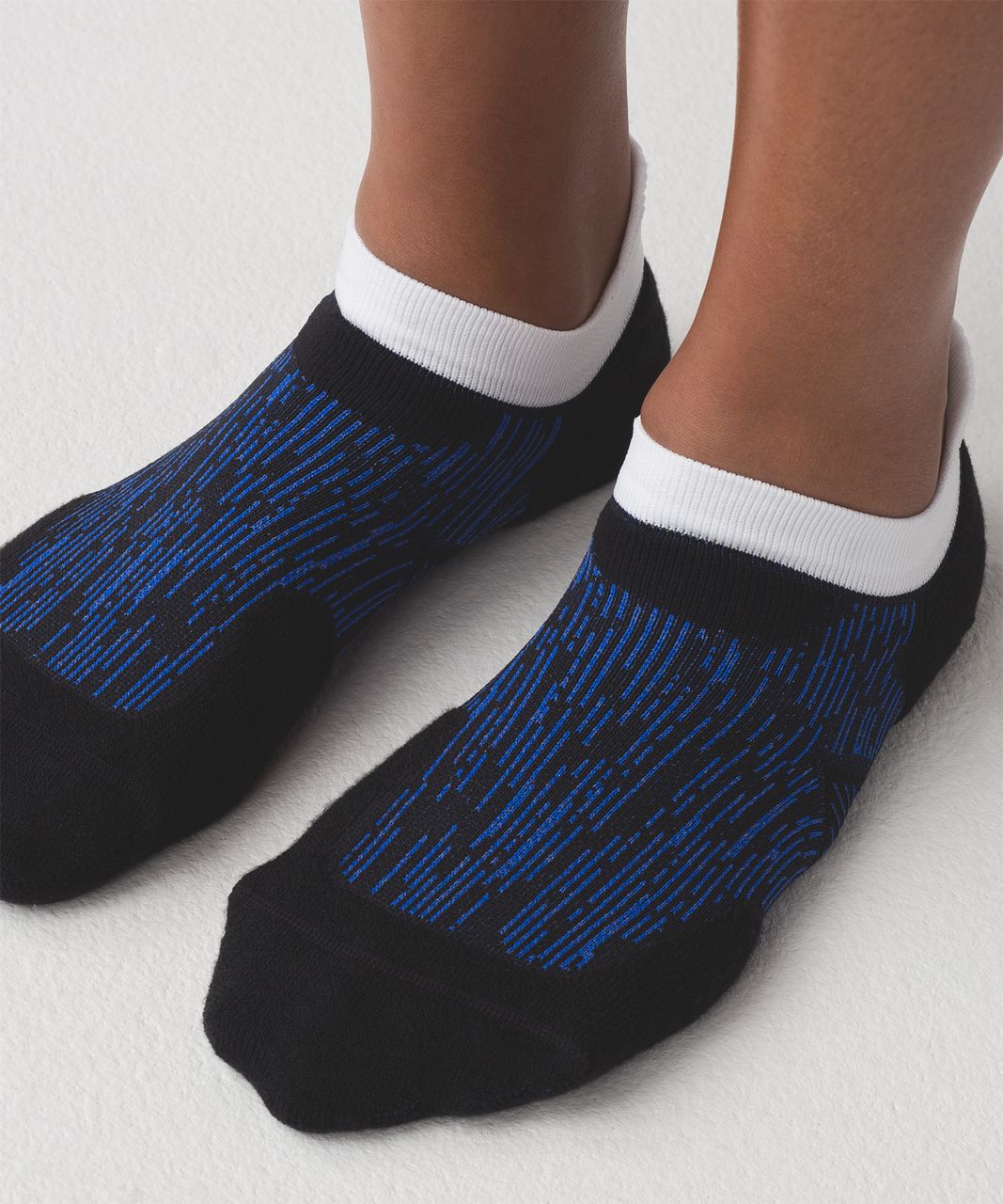 Lululemon High Speed Sock (Silver) - Cerulean Blue / Black / Indian Ocean