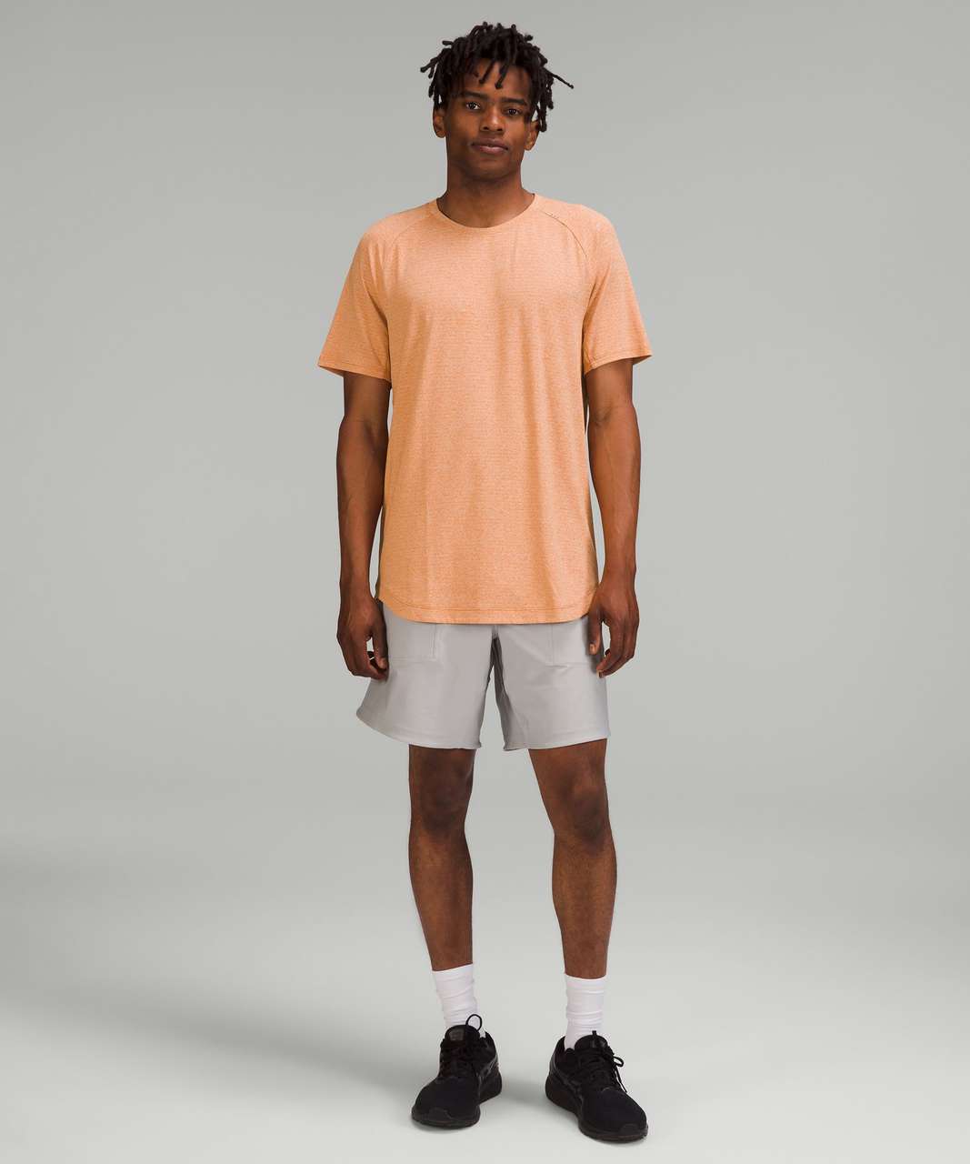 Lululemon Drysense Training Short Sleeve Shirt - Heathered Autumn Orange