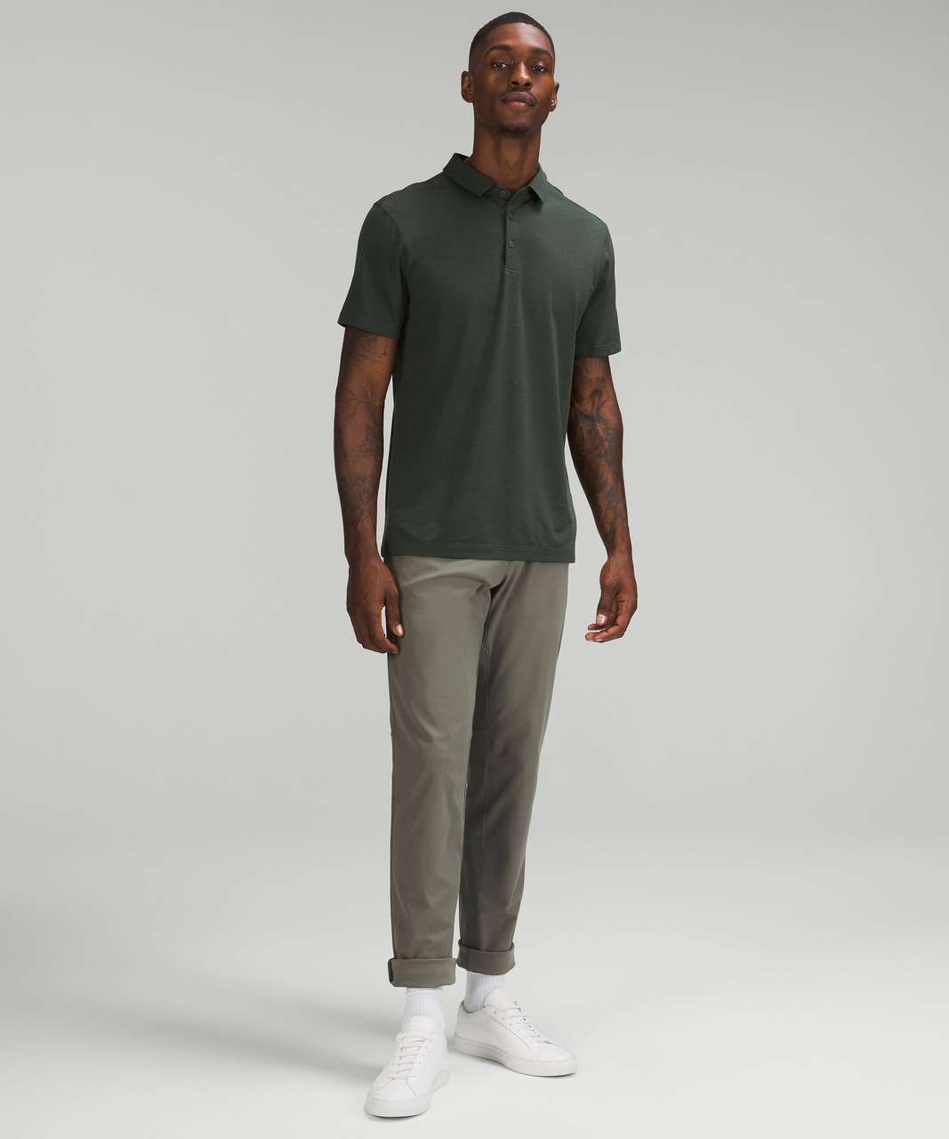 Lululemon Evolution Short Sleeve Polo Shirt - Smoked Spruce