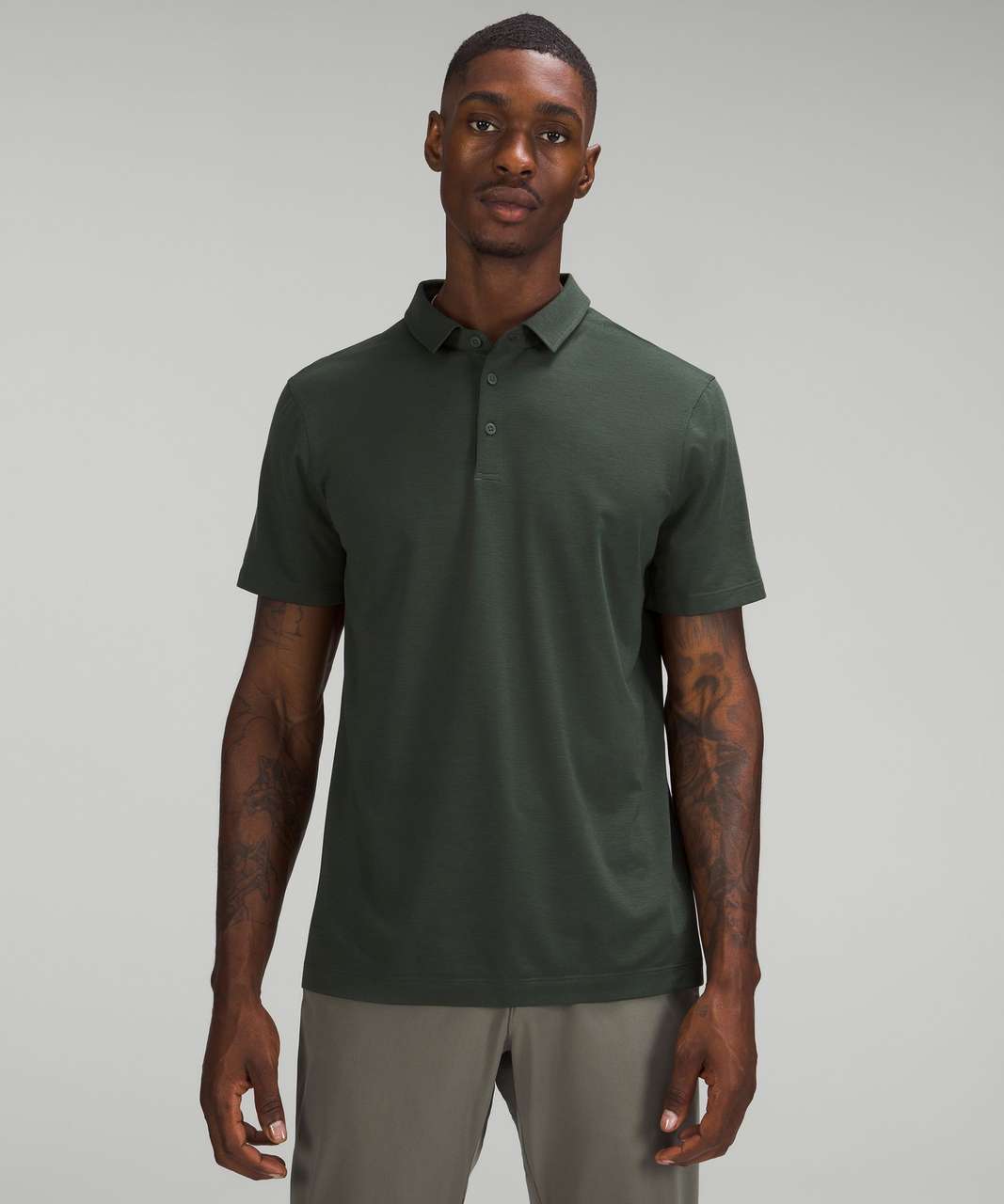 Lululemon Evolution Short Sleeve Polo Shirt - Smoked Spruce