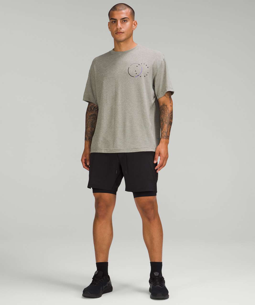 Lululemon Relaxed-Fit Training Short Sleeve Shirt - Heathered Carob Brown