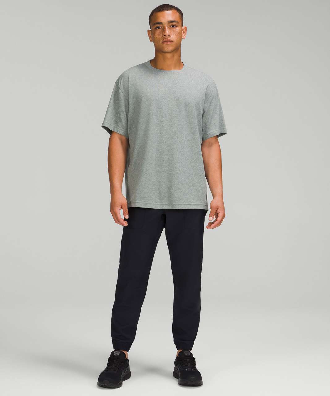 Lululemon Relaxed-Fit Training Short Sleeve Shirt - Heathered Smoked Spruce