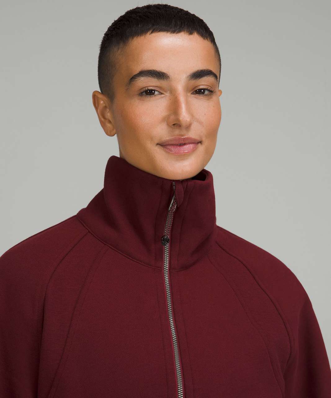 Lululemon Scuba Oversized Funnel Neck Half Zip - Red Merlot