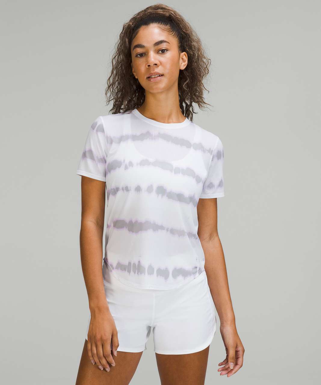 Lululemon High-Neck Running and Training T-Shirt - Lilac Smoke