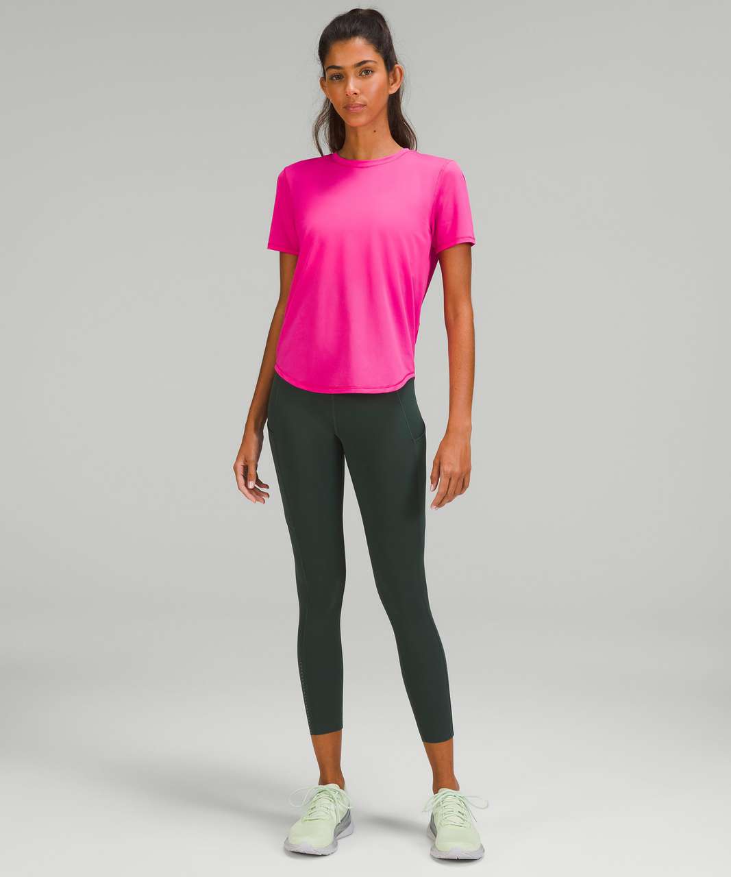 Lululemon High-Neck Running and Training T-Shirt - Sonic Pink