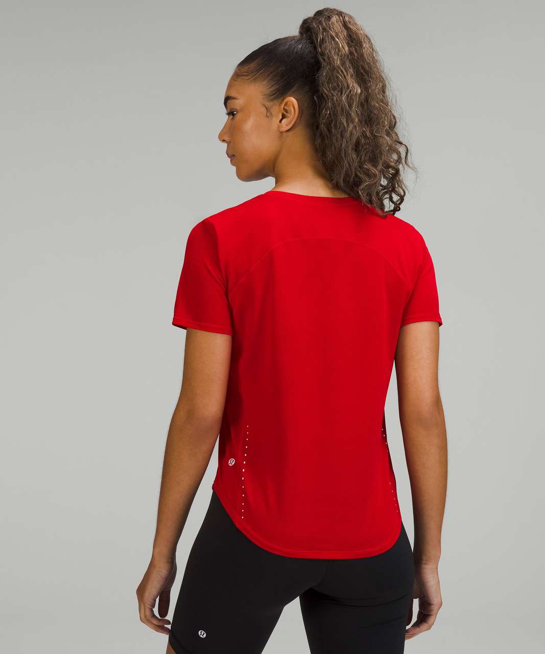 Lululemon High-Neck Running and Training T-Shirt - Dark Red