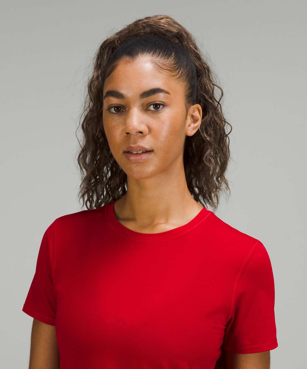 Lululemon High-Neck Running and Training T-Shirt - Dark Red