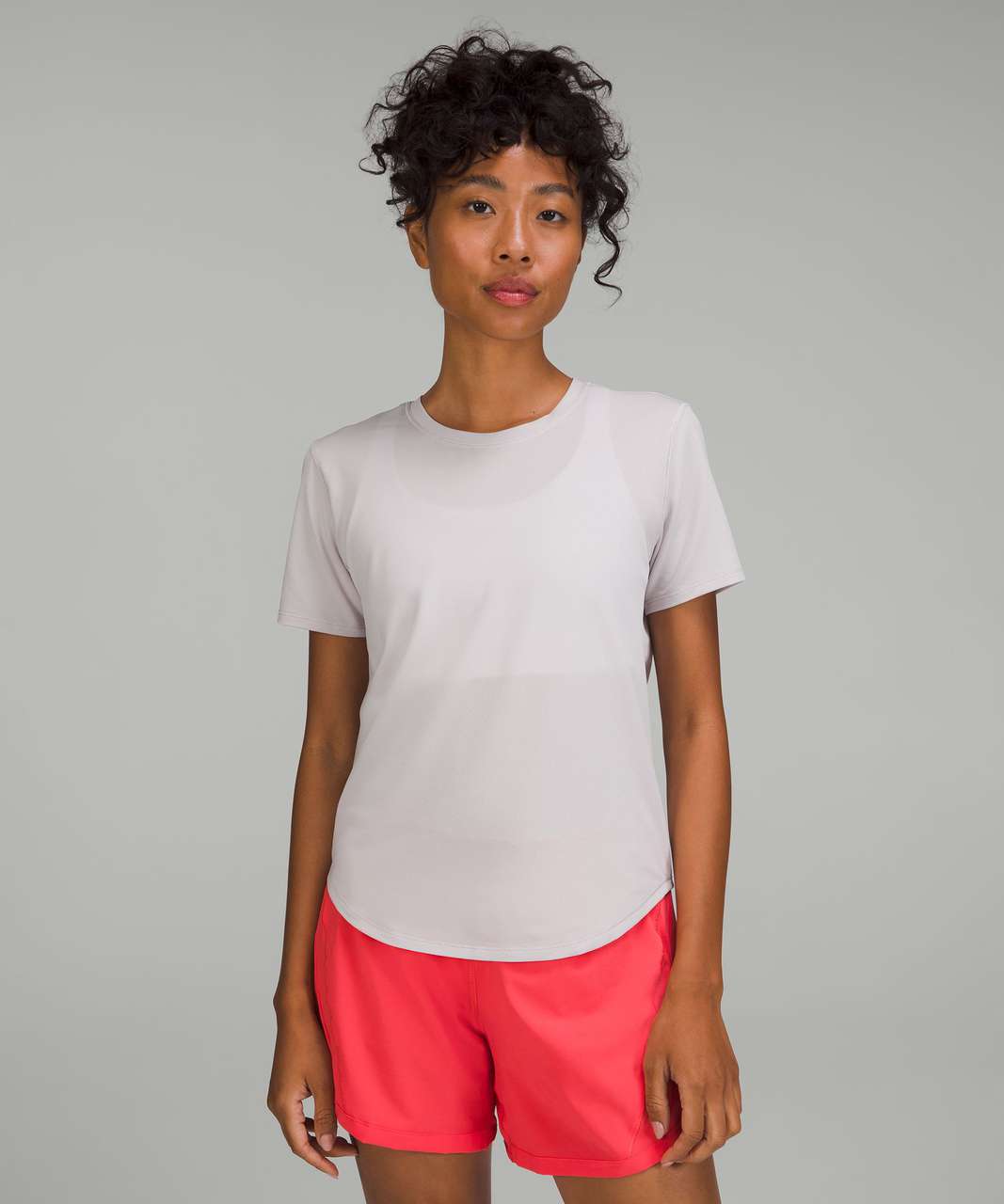 Lululemon High-Neck Running and Training T-Shirt - Chrome