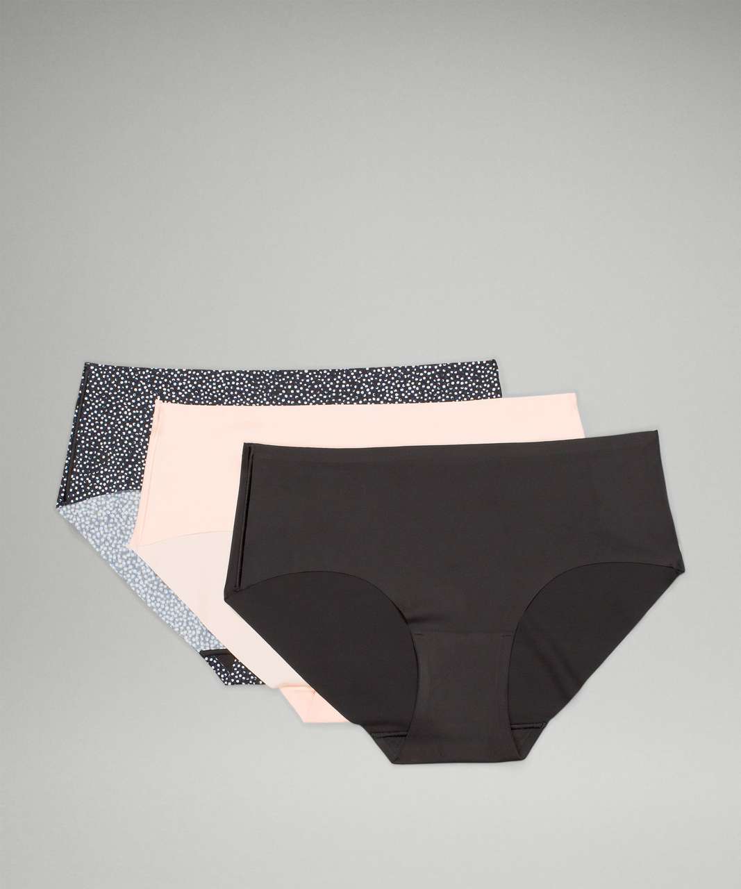 Lululemon InvisiWear Mid-Rise Hipster Underwear 3 Pack - Double Dimension  Starlight Black / Butter Pink / Black - lulu fanatics