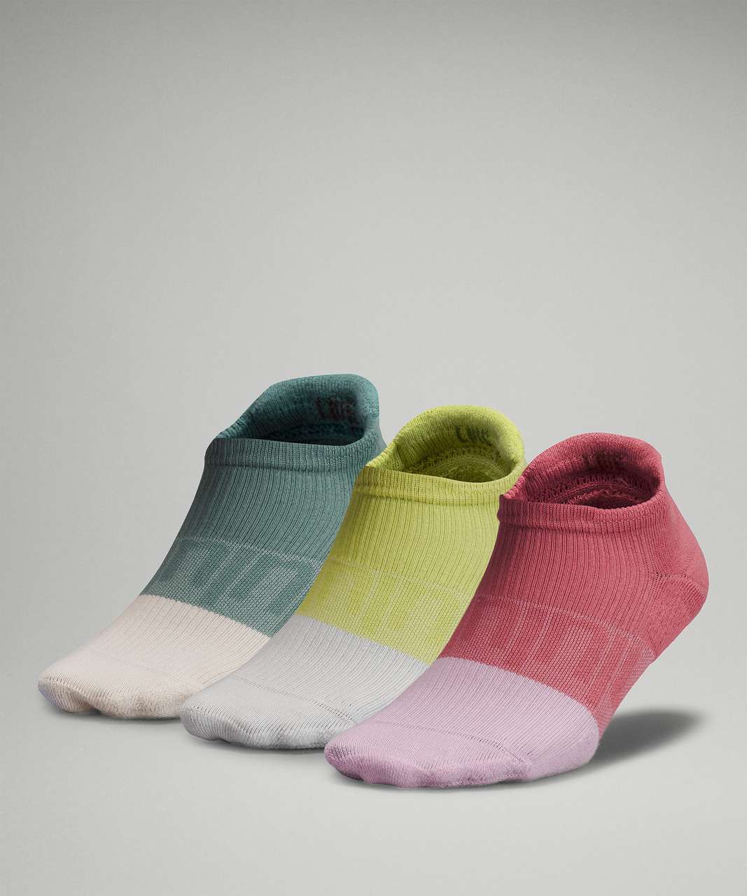 Lululemon Daily Stride Low-Ankle Sock 3 Pack *Multi-Colour - Brier Rose / Wasabi / Tidewater Teal