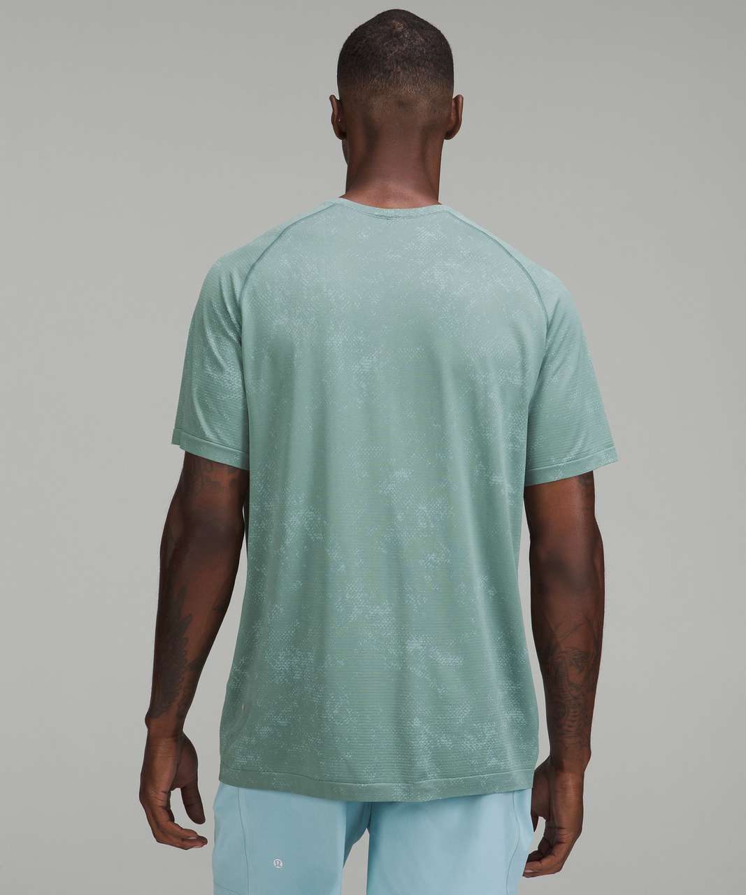 Lululemon Metal Vent Tech Short Sleeve Shirt 2.0 - Dappled Felidae Icing Blue / Tidewater Teal