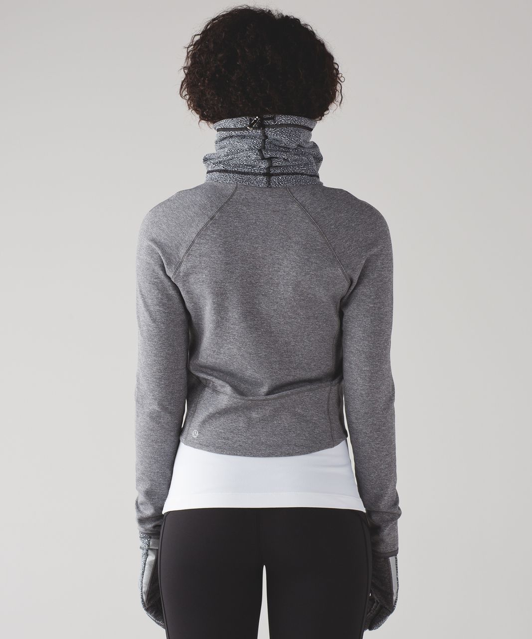 Lululemon Run Fast Neck Warmer - Running Luon Ripple Jacquard Black White