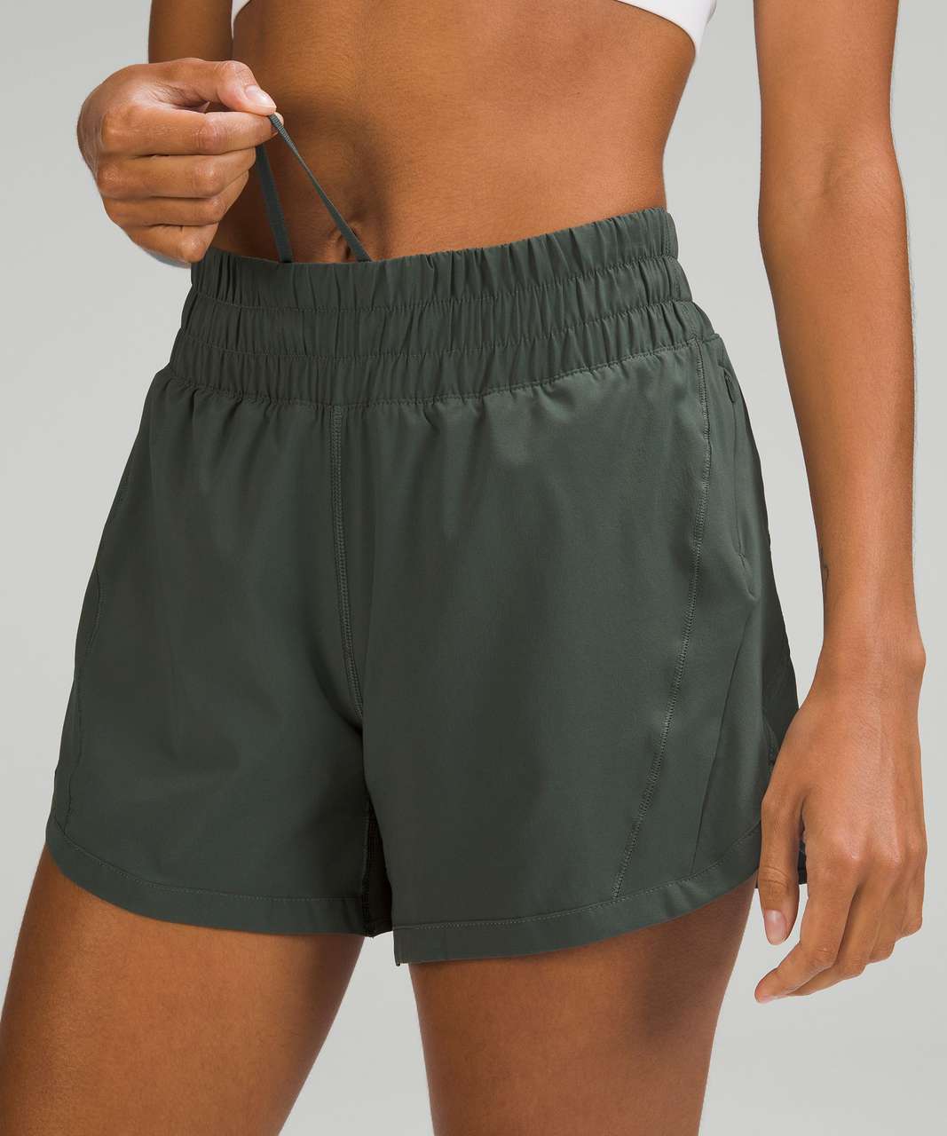 Lululemon Track That Mid-Rise Lined Short 5" - Smoked Spruce