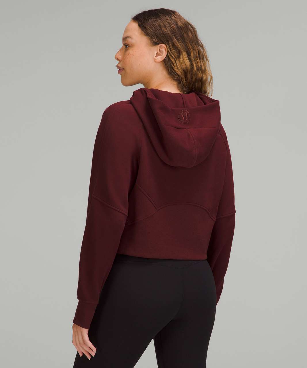 Lululemon Scuba Oversized Full Zip - Red Merlot - lulu fanatics