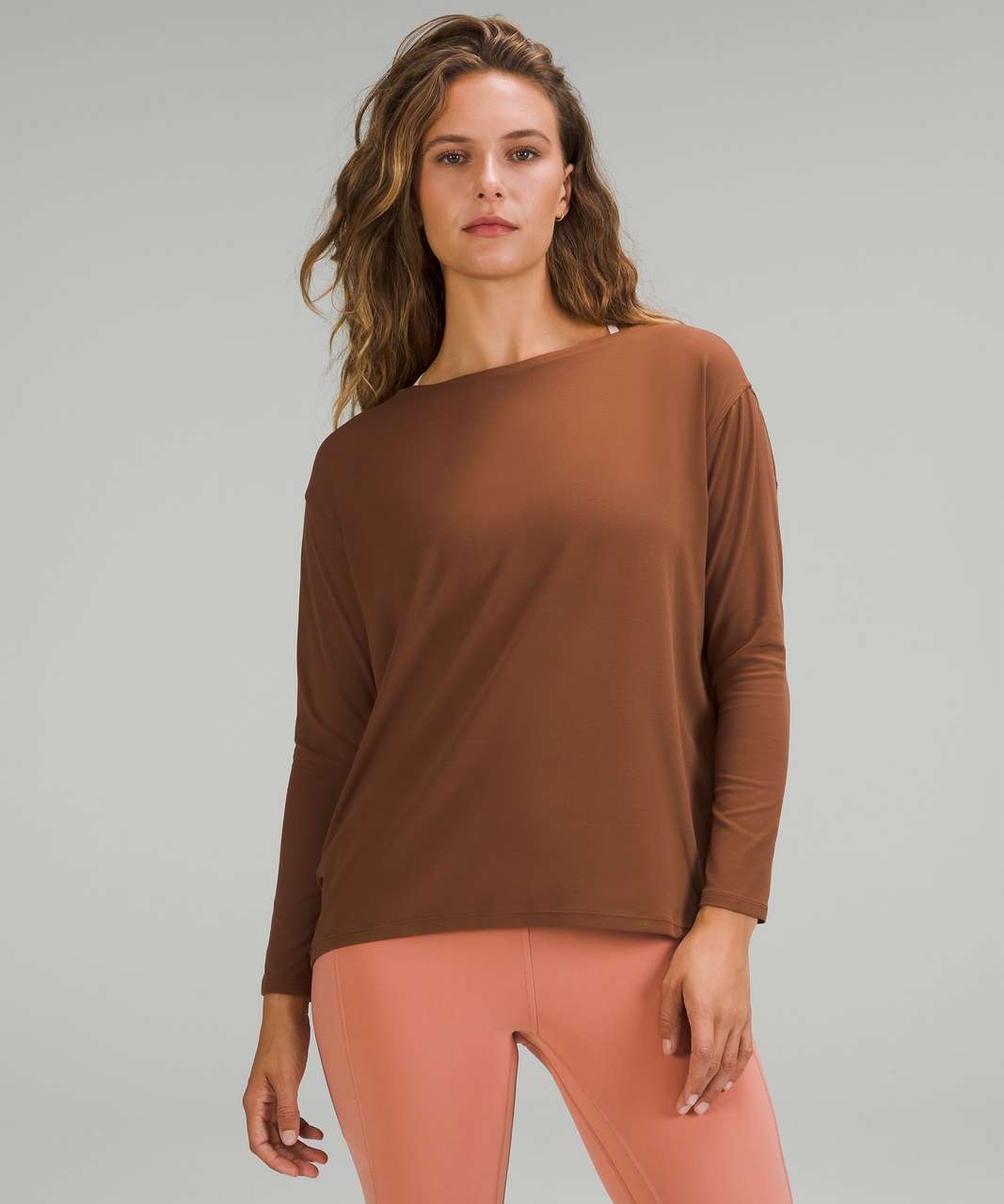 NEW Women Lululemon It's Rulu Run Long Sleeve Shirt Roasted Brown Size  4-6-8-10