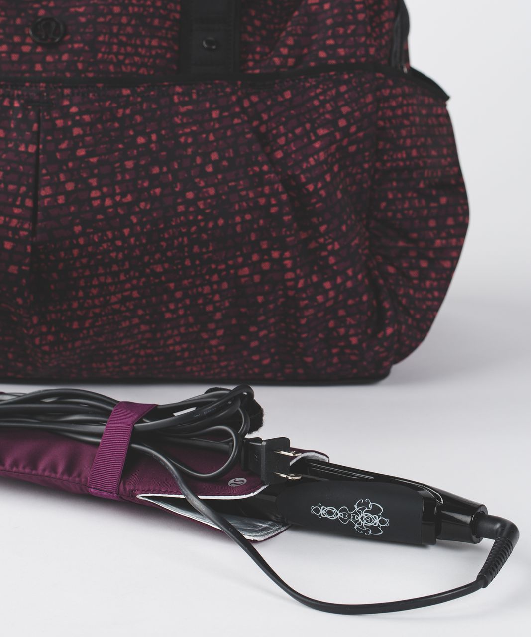 Lululemon All Day Duffel *Heatproof Pocket 31L - Shatter Weave Dust Coral Plum / Black