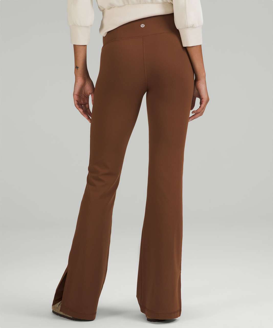 Lululemon Groove Super-High-Rise Split-Hem Flare Pant *Nulu - Roasted Brown  - lulu fanatics