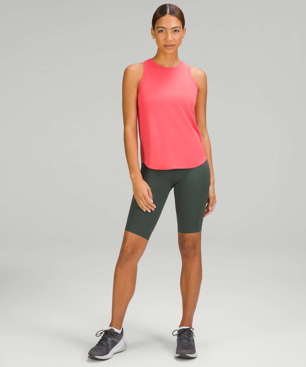 Lululemon High Neck Running and Training Tank Top - Blue Linen - lulu  fanatics