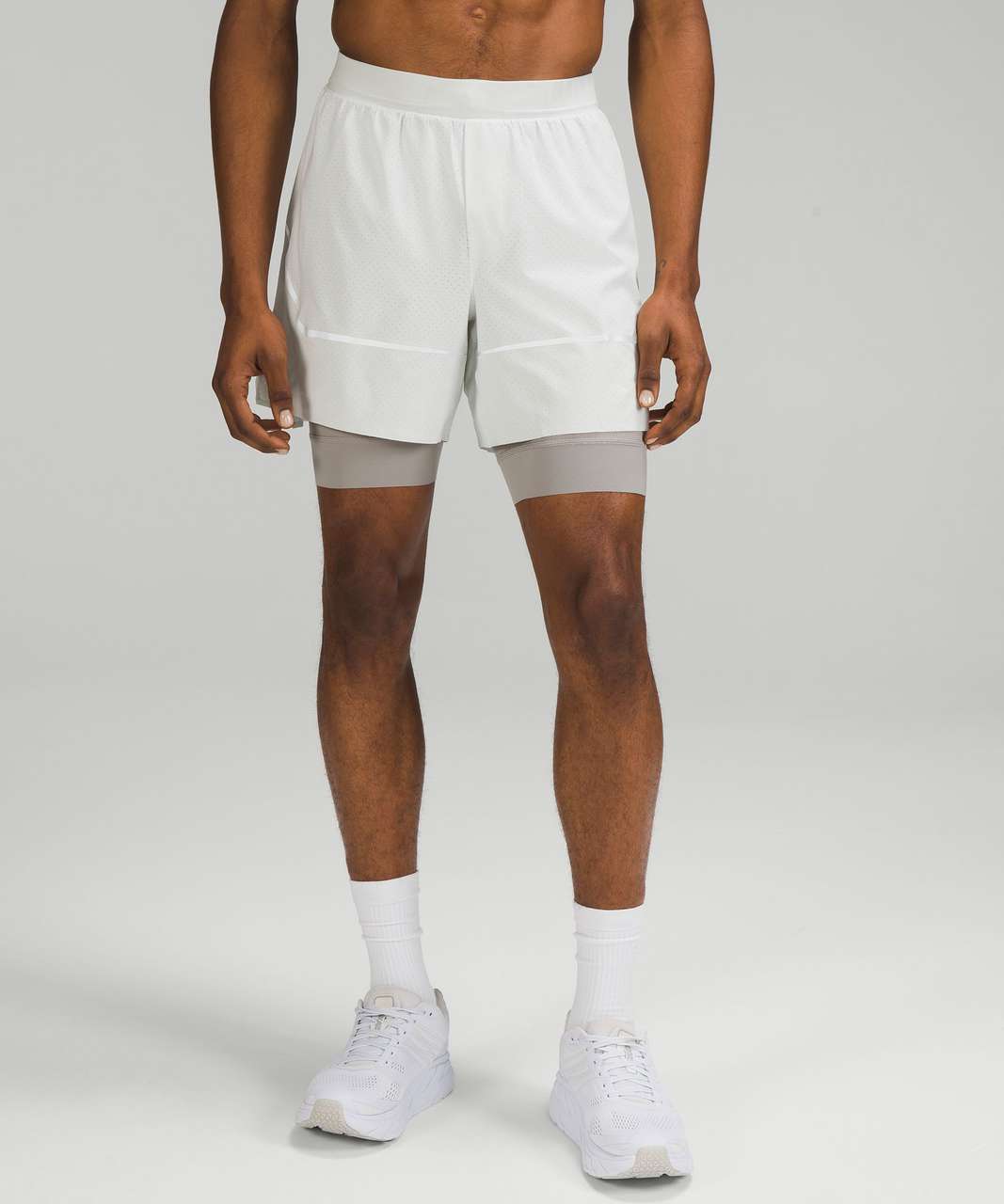 Lululemon Surge Lined Short 6" *Special Edition - Vapor / Gull Grey