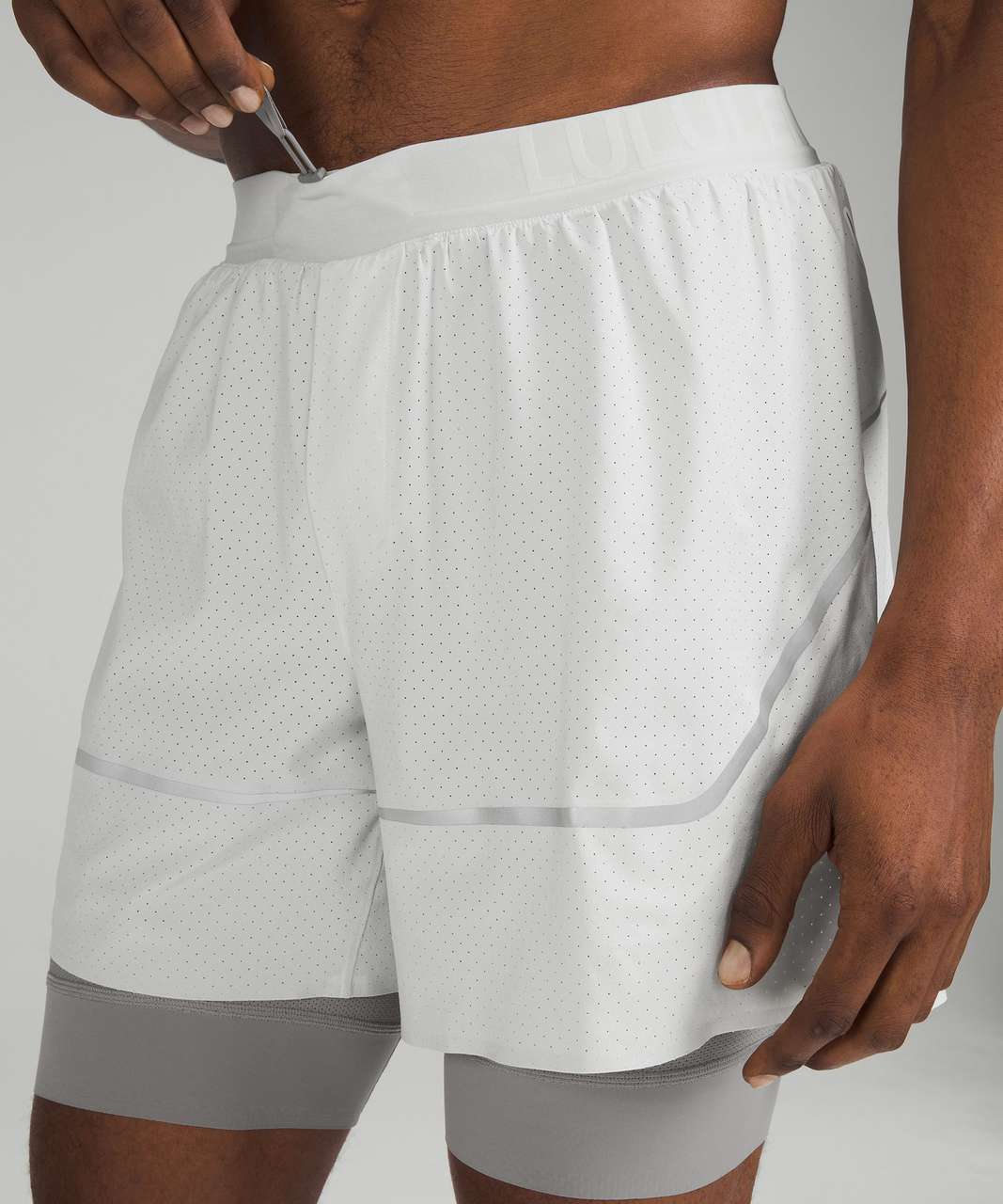 Lululemon Surge Lined Short 6" *Special Edition - Vapor / Gull Grey