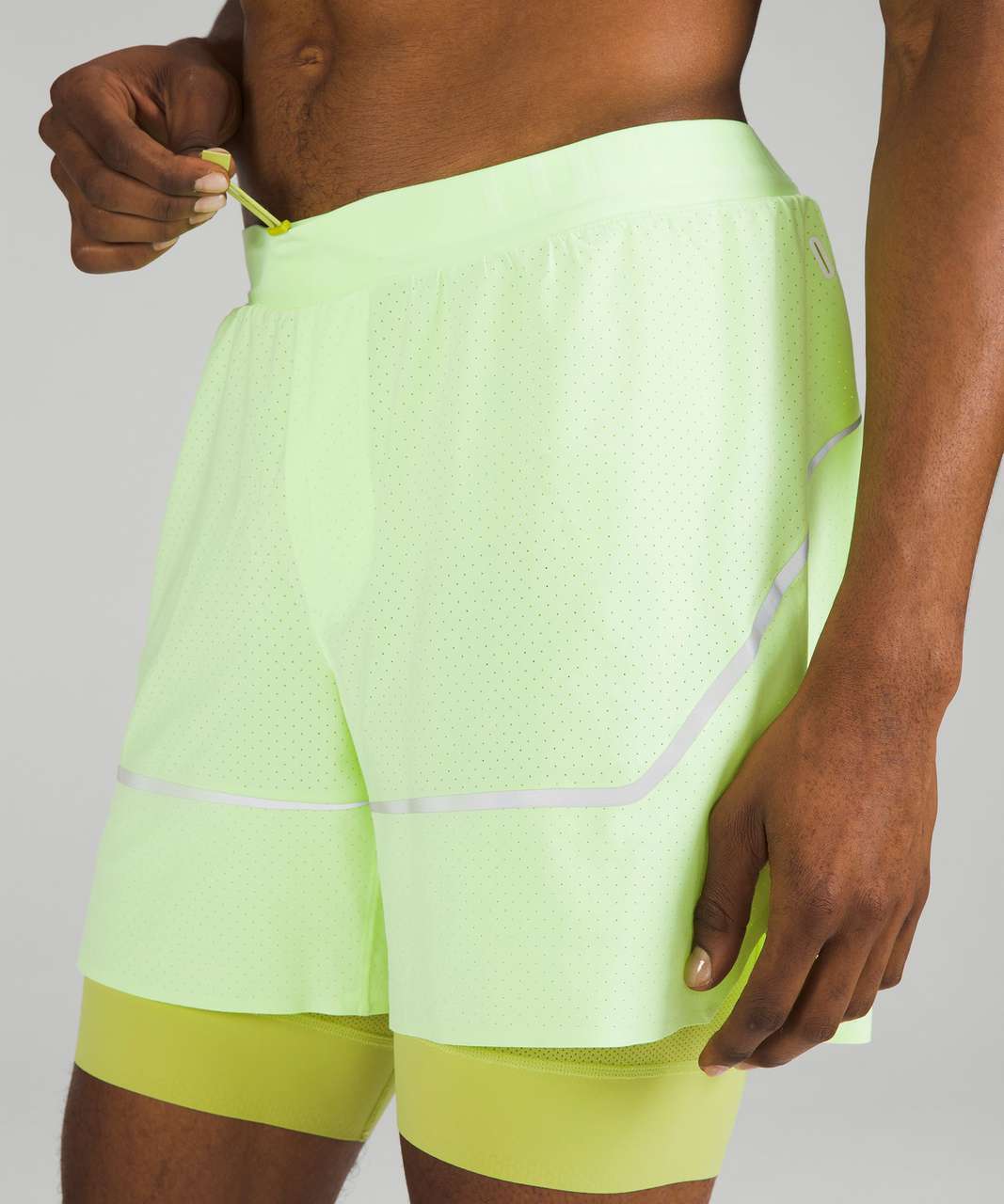 Lululemon Surge Lined Short 6" *Special Edition - Faded Zap / Wasabi