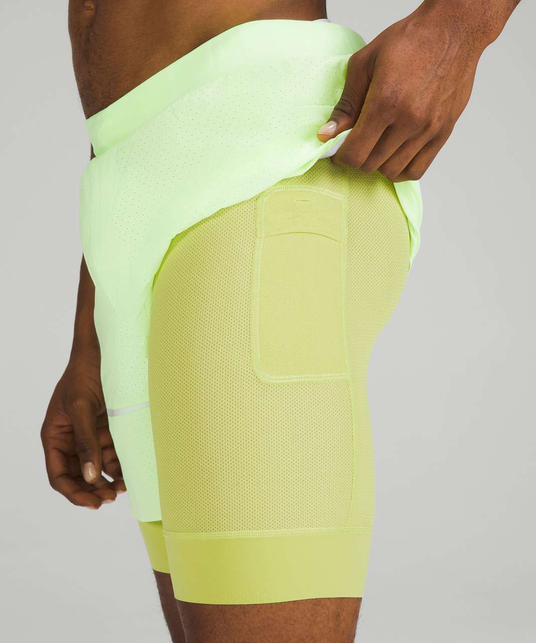 Lululemon Surge Lined Short 6" *Special Edition - Faded Zap / Wasabi