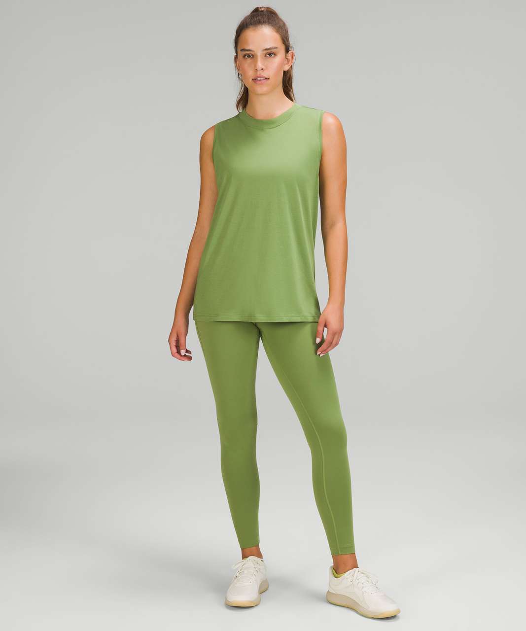 Lululemon Yeah Yoga Tank - Fatigue Green - lulu fanatics